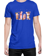 Мъжка Коледна Тениска Christmas Pink coffee