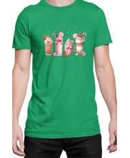 Мъжка Коледна Тениска Christmas Pink coffee