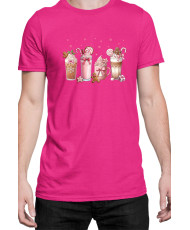 Мъжка Коледна Тениска Christmas Pink coffee