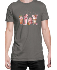 Мъжка Коледна Тениска Christmas Pink coffee