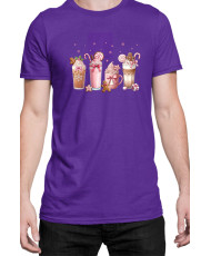 Мъжка Коледна Тениска Christmas Pink coffee