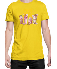 Мъжка Коледна Тениска Christmas Pink coffee