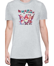 Мъжка Коледна Тениска Fa La La Fa La La Коледна песен