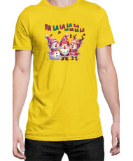 Мъжка Коледна Тениска Fa La La Fa La La Коледна песен