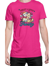 Мъжка Коледна Тениска Feelin A Little Frosty Замръзнало Котенце