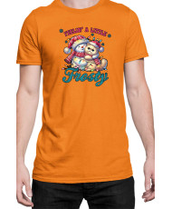 Мъжка Коледна Тениска Feelin A Little Frosty Замръзнало Котенце