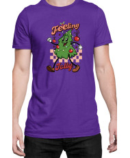 Мъжка Коледна Тениска Feeling Jolly Retro Christmas