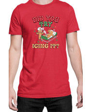 Мъжка Коледна Тениска Gingerbread Icing Джинджифилово Хлебче