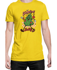 Мъжка Коледна Тениска Feeling Jolly Retro Christmas