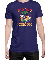 Мъжка Коледна Тениска Gingerbread Icing Джинджифилово Хлебче