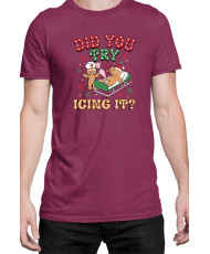 Мъжка Коледна Тениска Gingerbread Icing Джинджифилово Хлебче