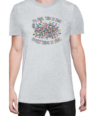 Мъжка Коледна Тениска I Am Fine This Is Fine