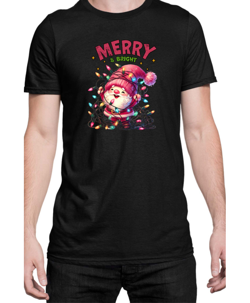 Мъжка Коледна Тениска Merry Bright