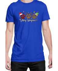 Мъжка Коледна Тениска Merry Woofmas 01 Весела Коледа Кученца