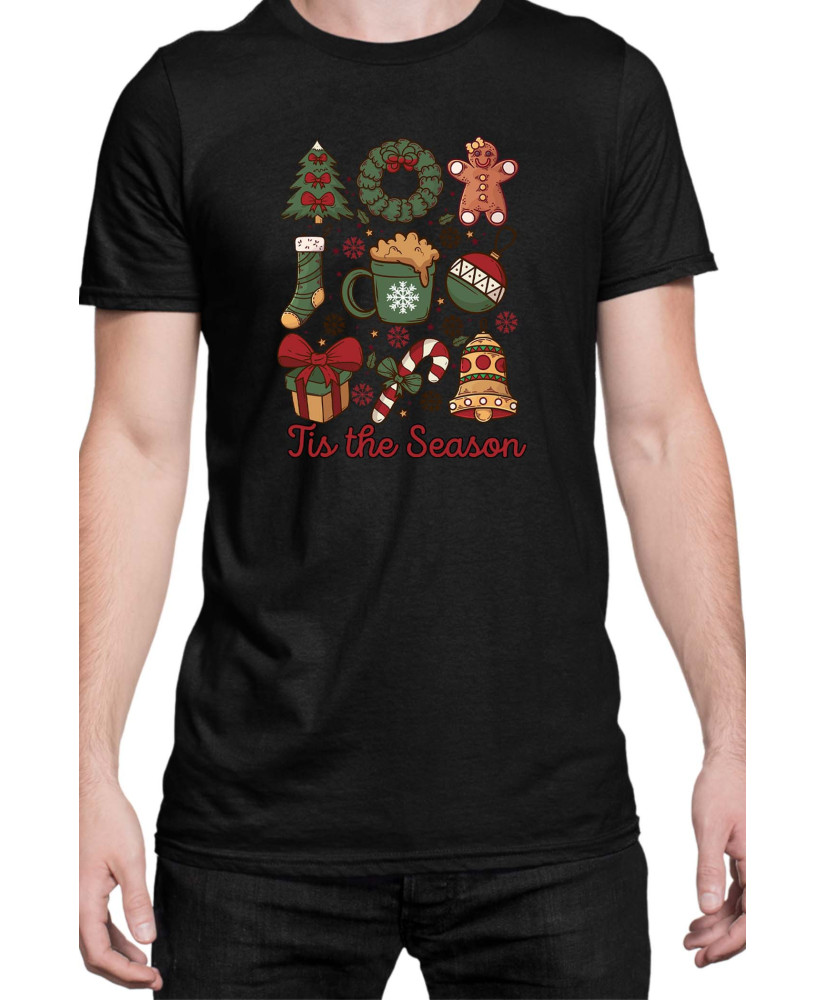 Мъжка Коледна Тениска This The Season Retro Coquette