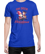 Мъжка Коледна Тениска Oh Deer Christmas Is Here Коледа е тук