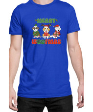 Мъжка Коледна Тениска Merry Woofmas 02 Весела Коледа Кученца