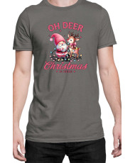 Мъжка Коледна Тениска Oh Deer Christmas Is Here Коледа е тук