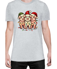 Мъжка Коледна Тениска Piggie Christmas Коледни прасенца