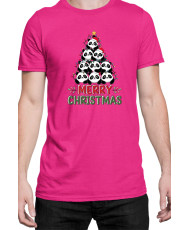Мъжка Коледна Тениска Panda Christmas Tree Коледно Дърво от Панди