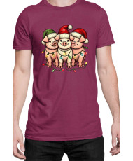 Мъжка Коледна Тениска Piggie Christmas Коледни прасенца