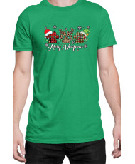Мъжка Коледна Тениска Merry Woofmas 01 Весела Коледа Кученца