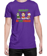 Мъжка Коледна Тениска Merry Woofmas 02 Весела Коледа Кученца