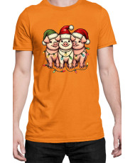 Мъжка Коледна Тениска Piggie Christmas Коледни прасенца