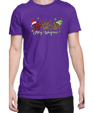 Мъжка Коледна Тениска Merry Woofmas 01 Весела Коледа Кученца