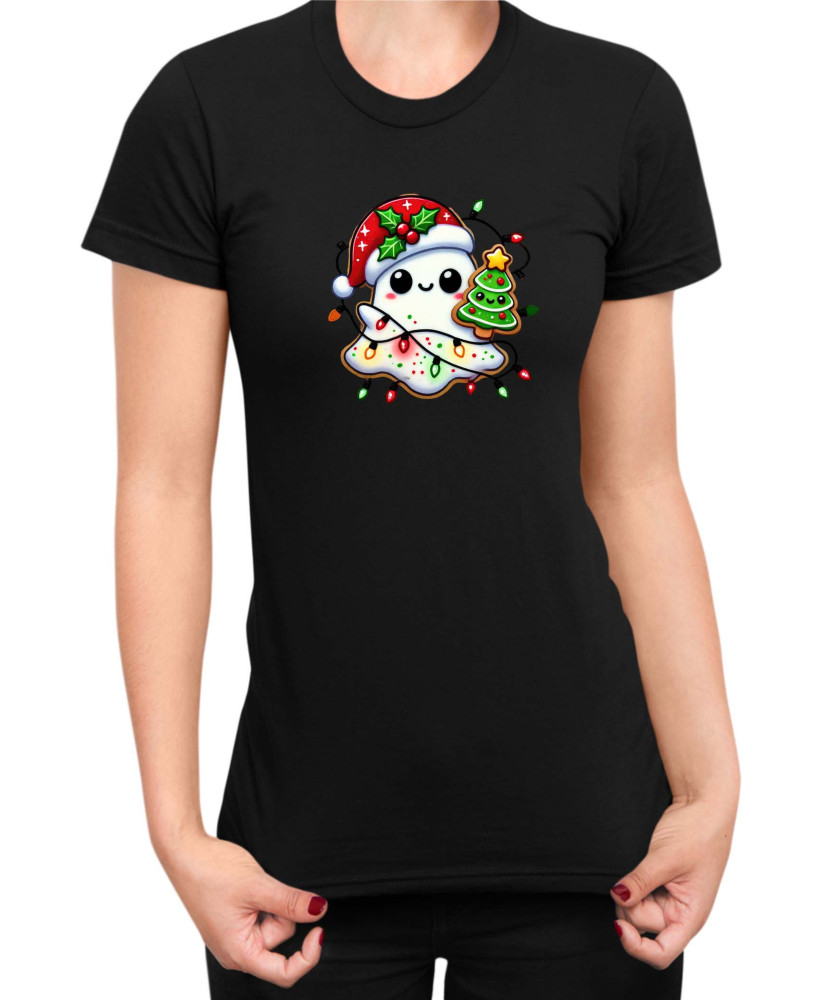 Дамска Коледна тениска Christmas Ghost Коледно духче