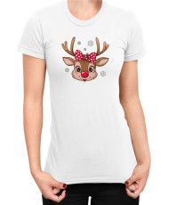 Дамска Коледна тениска Deer Girl Коледен Елен