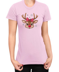 Дамска Коледна тениска Deer Girl Коледен Елен