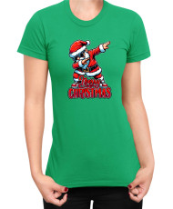 Дамска Коледна тениска Dabbing Santa Merry Christmas Танцуващ Дядо Коледа