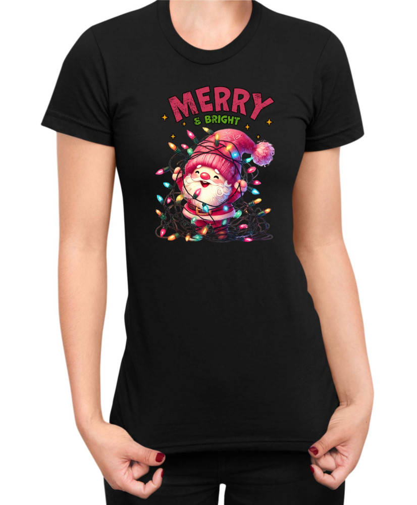 Дамска Коледна тениска Merry Bright