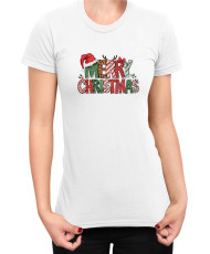 Дамска Коледна тениска Merry Christmas Retro Ретро Коледа