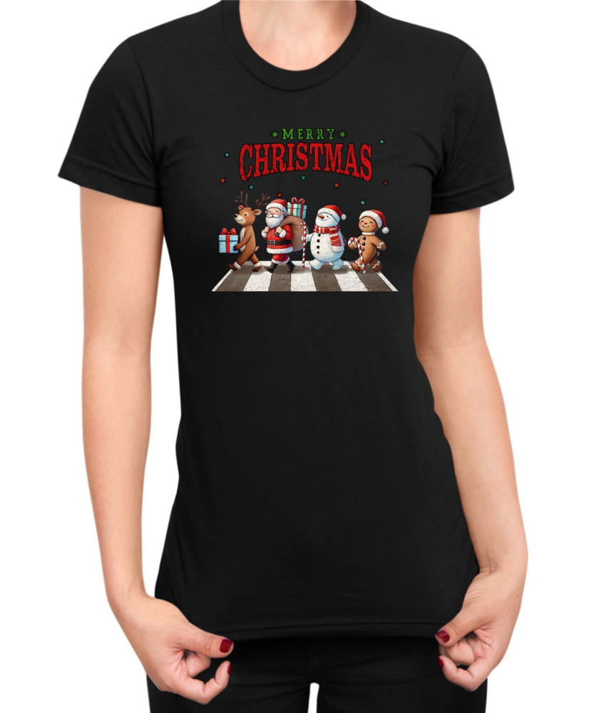 Дамска Коледна тениска Merry Christmas Весела Коледа
