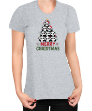Дамска Коледна тениска Panda Christmas Tree Коледно Дърво от Панди