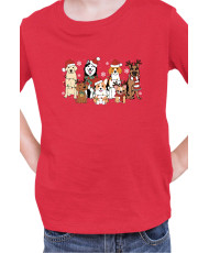 Детска Коледна Тениска Christmas Dogs Коледни кучета