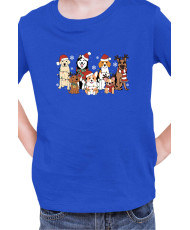 Детска Коледна Тениска Christmas Dogs Коледни кучета