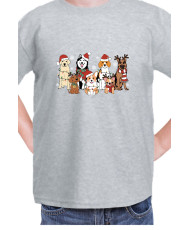 Детска Коледна Тениска Christmas Dogs Коледни кучета