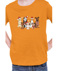 Детска Коледна Тениска Christmas Dogs Коледни кучета