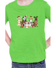 Детска Коледна Тениска Christmas Dogs Коледни кучета