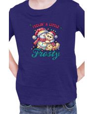 Детска Коледна Тениска Feelin A Little Frosty Замръзнало Котенце