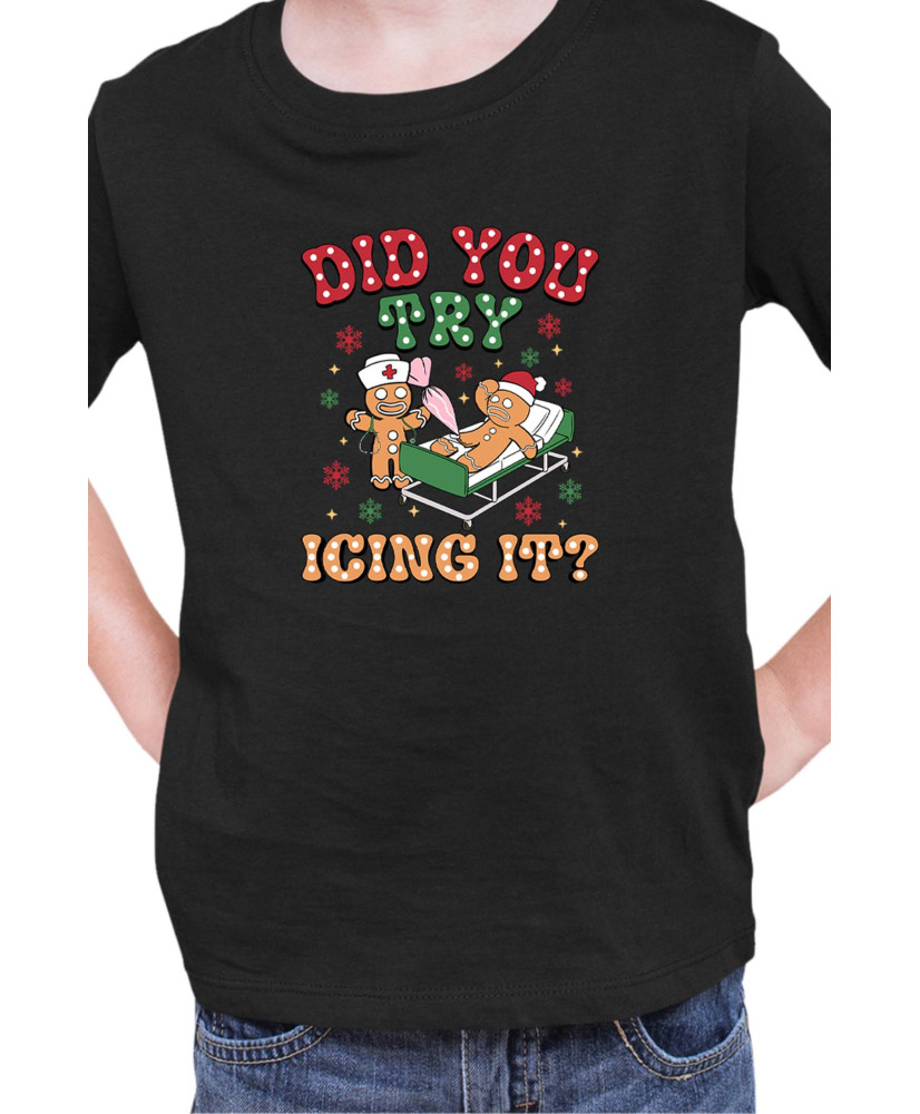 Детска Коледна Тениска Gingerbread Icing Джинджифилово Хлебче