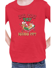 Детска Коледна Тениска Gingerbread Icing Джинджифилово Хлебче