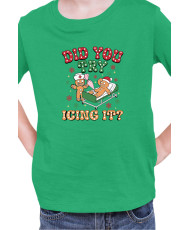 Детска Коледна Тениска Gingerbread Icing Джинджифилово Хлебче