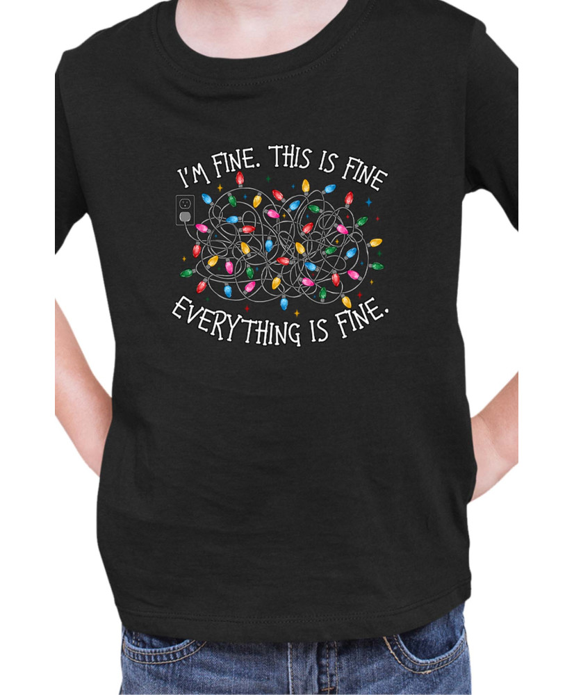 Детска Коледна Тениска I Am Fine This Is Fine