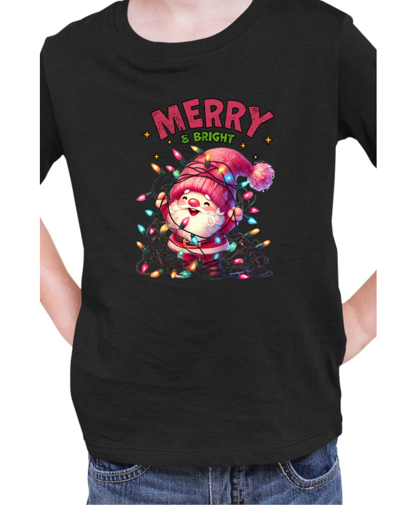 Детска Коледна Тениска Merry Bright