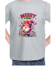 Детска Коледна Тениска Merry Bright