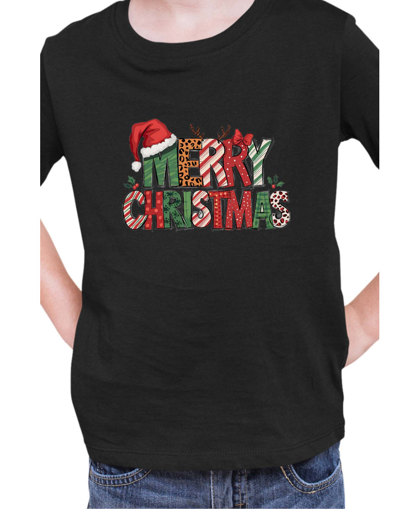 Детска Коледна Тениска Merry Christmas Retro Ретро Коледа